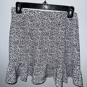 Princess Polly Black and White Ruffle Skirt